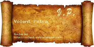 Volent Petra névjegykártya